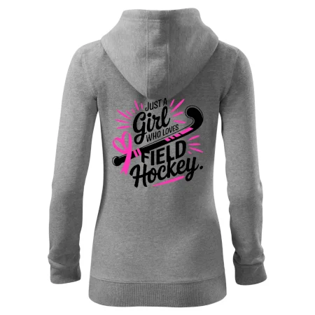 Just a girl who loves field hockey černo růžové