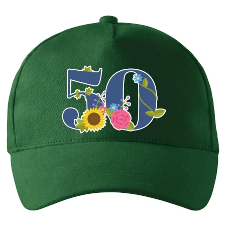 Květinové číslo kreslené - 50