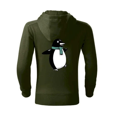 Tučňák se zelenou šálou