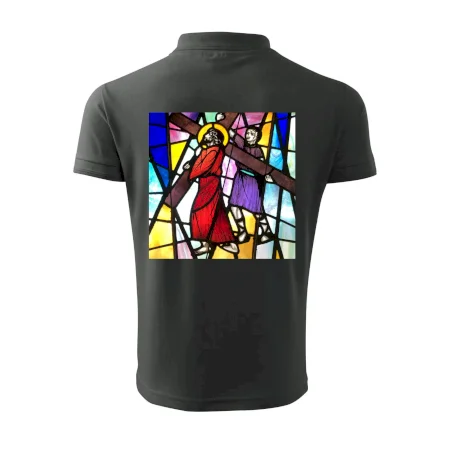 Vitráž - Ježíš a kříž