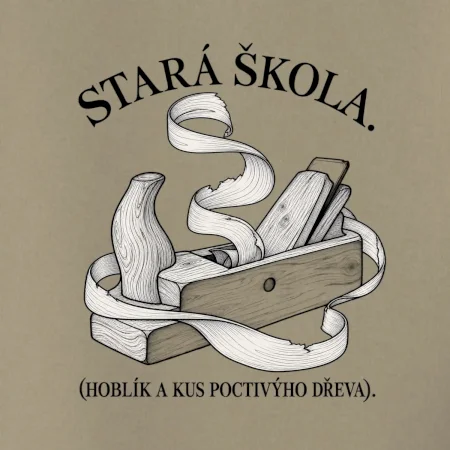 Stará škola hoblík a kus poctivýho dřeva