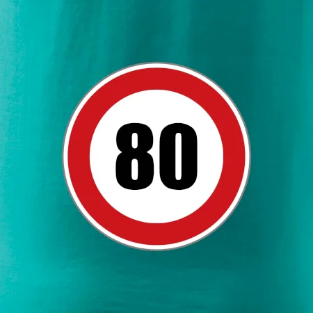 Dopravní značka - omezení rychlosti 80