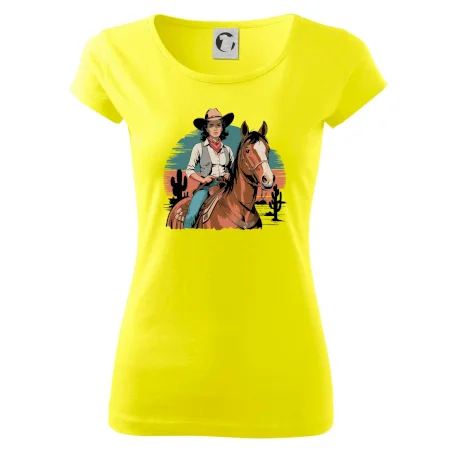 Cowgirl vintage na koni