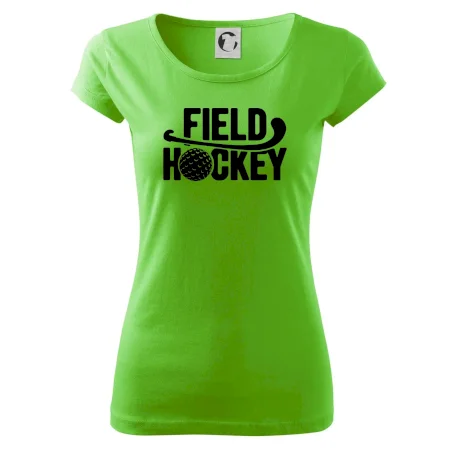 Field hockey míček a nápis