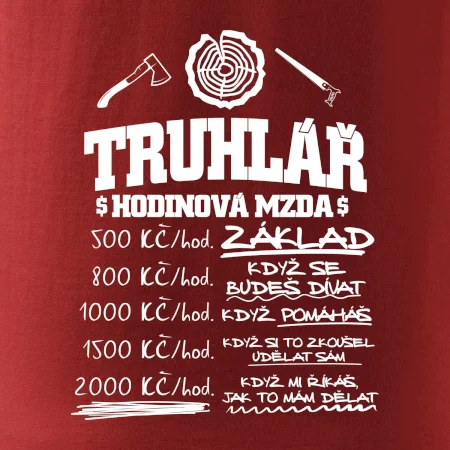 Hodinová mzda truhlář