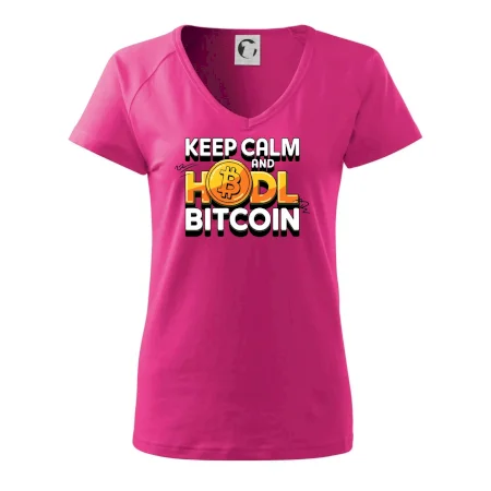 3D nápis Keep Calm and HODL Bitcoin