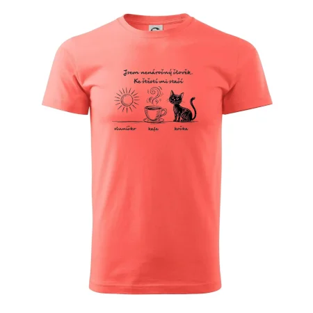 Jsem nenáročný člověk. Ke štěstí mi stačí sluníčko kafe kočka