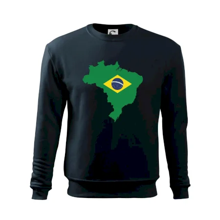 Brazílie vlajka v mapě