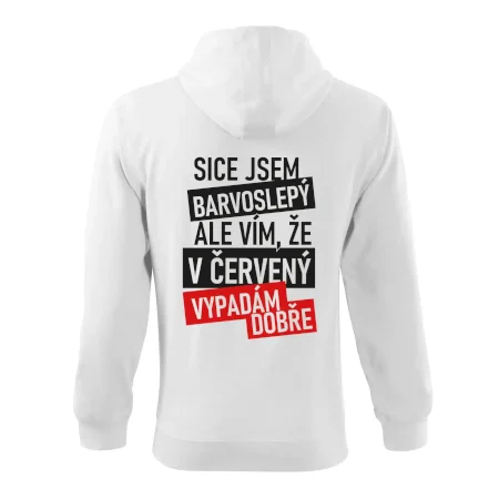 Sice jsem barvoslepý, ale vím, že v červené vypadám dobře