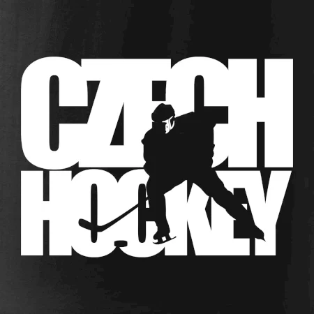 Czech hockey - nápis s hokejistou - Mistrovství světa v ledním hokeji 2026