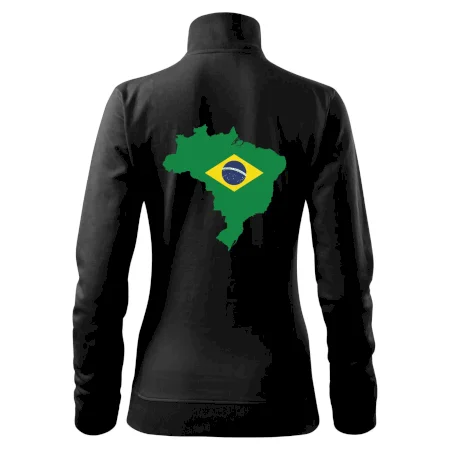 Brazílie vlajka v mapě