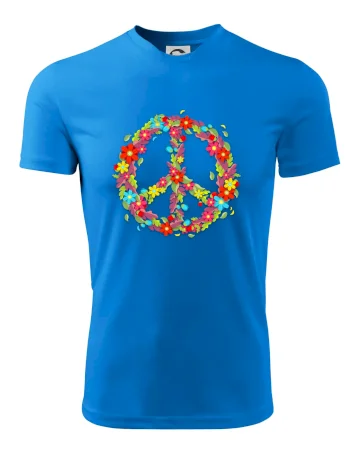 Peace symbol červené květiny