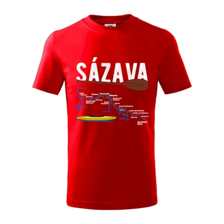 Mapa řeky Sázavy