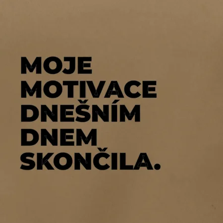 MOJE MOTIVACE DNEŠNÍM DNEM SKONČILA.