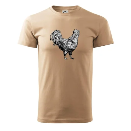 Kohout kreslený černobílý