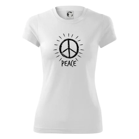 Peace symbol černobílý