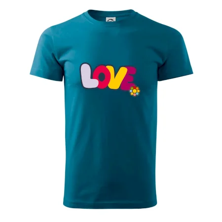 Love nápis s květinou