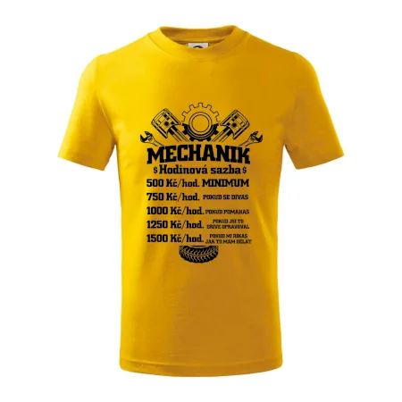 Mechanik - hodinová sazba