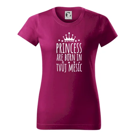 Princesses are born in (vlastní nápis měsíc narození)