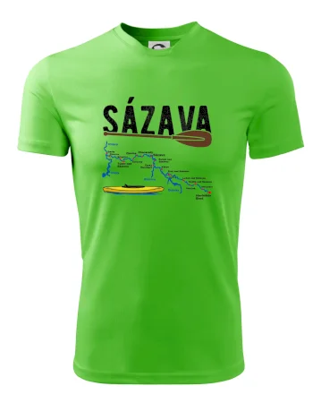 Mapa řeky Sázavy