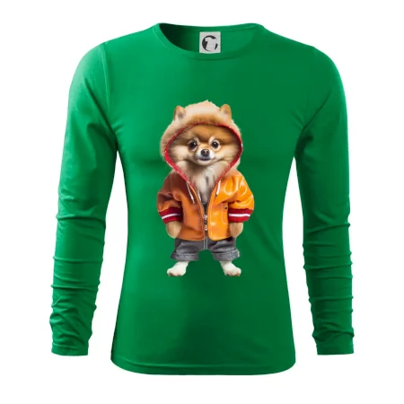 Pomeranian v bundě
