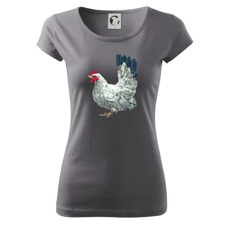 Slepice kreslená bílá