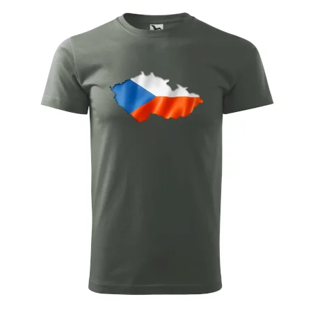 Česká vlajka v obrysu republiky