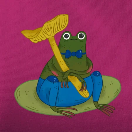 Žába s houbou  (studio-arte.cz)
