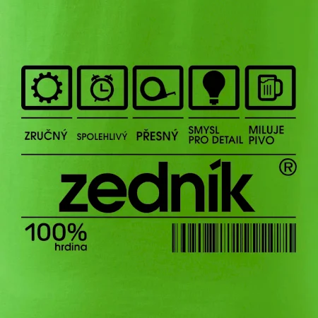 Čárový kód zedník