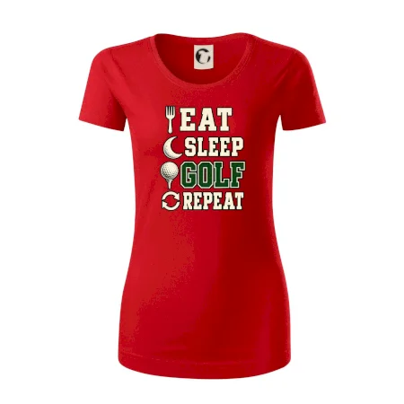 Eat sleep golf repeat typografie