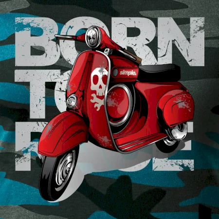 Scooter born to ride red