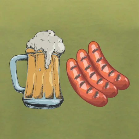 Pivo a klobása