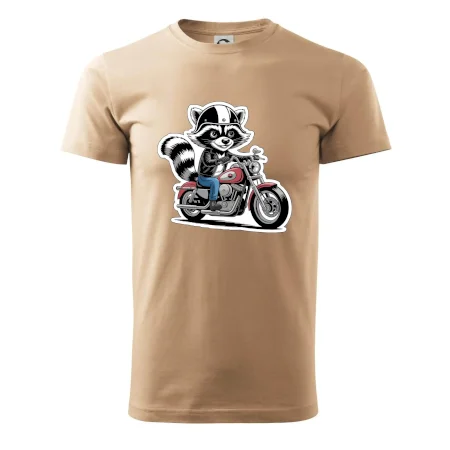 Mýval na motorce kreslený