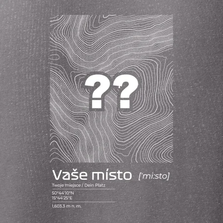 Vaše místo - vrstevnice v obdélníku