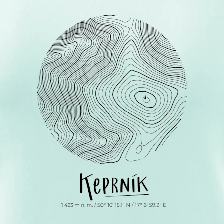 Keprník - vrstevnice v kruhu