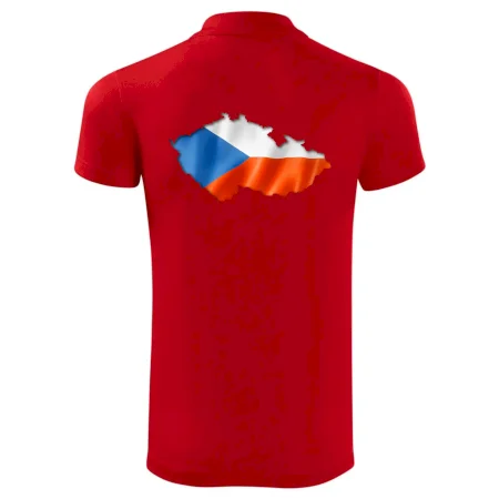 Česká vlajka v obrysu republiky
