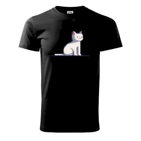 Kočka bílá pixel