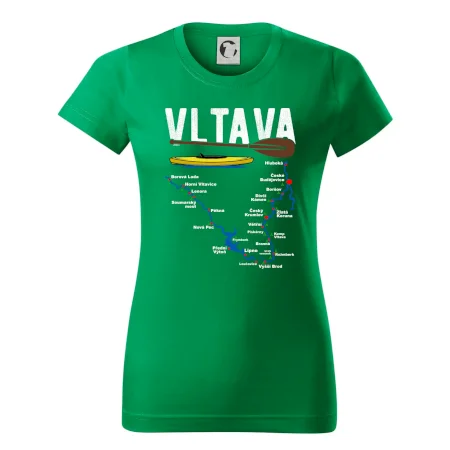 Mapa řeky Vltavy