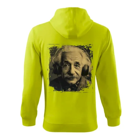 Albert se sluchátky