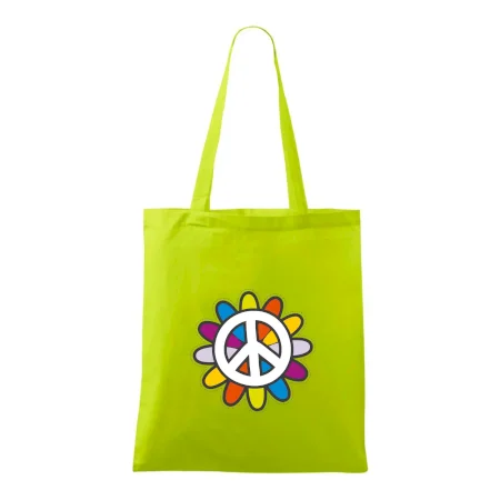 Peace symbol s kreslenou květinou