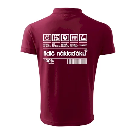 Čárový kód řidič náklaďáku