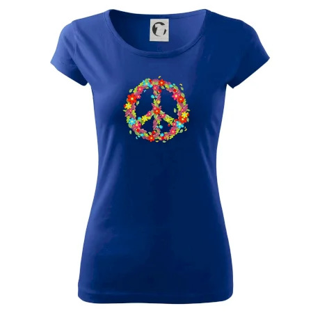 Peace symbol červené květiny