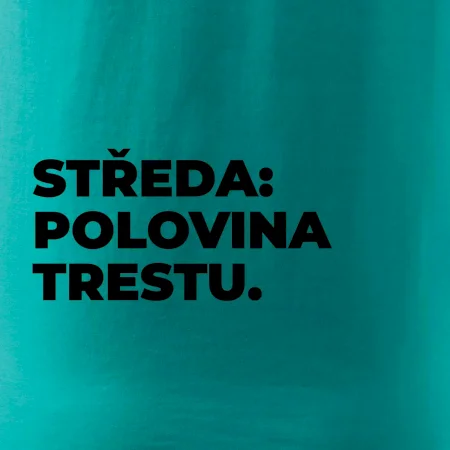 STŘEDA:  POLOVINA TRESTU.