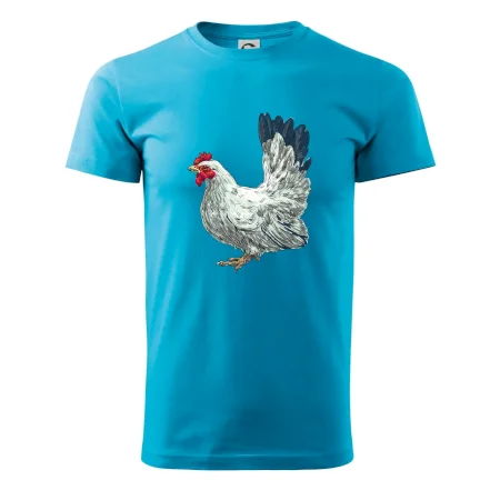 Slepice kreslená bílá
