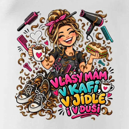 Vlasy mám v kafi v jídle i v duši