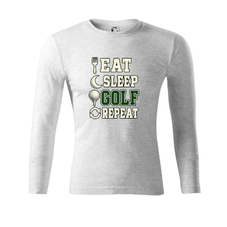 Eat sleep golf repeat typografie