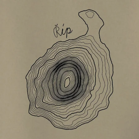 Říp - vrstevnice psací