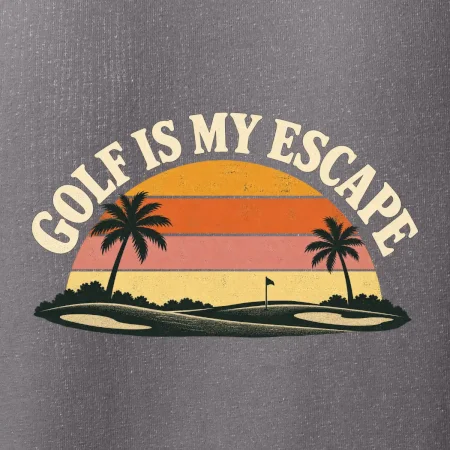 Golf is my escape retro západ slunce