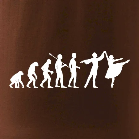 Evoluce tanec - muž a žena se sukní