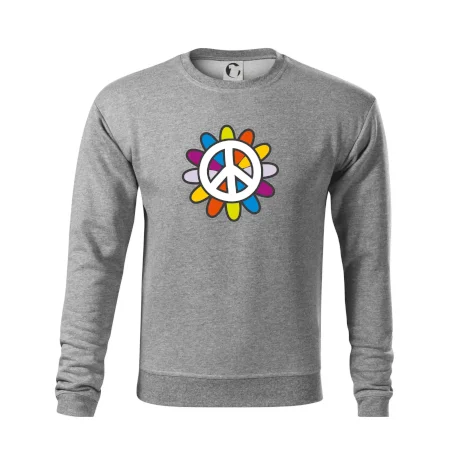 Peace symbol s kreslenou květinou